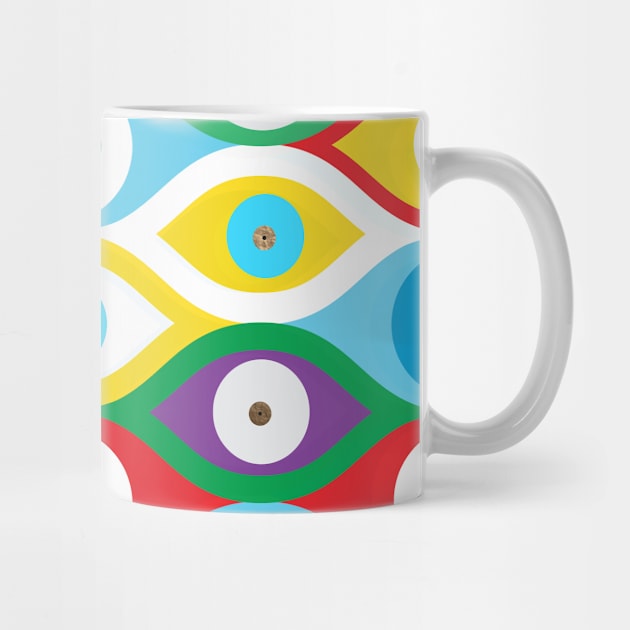 Colorful Evil Eye protection pattern by Nartissima